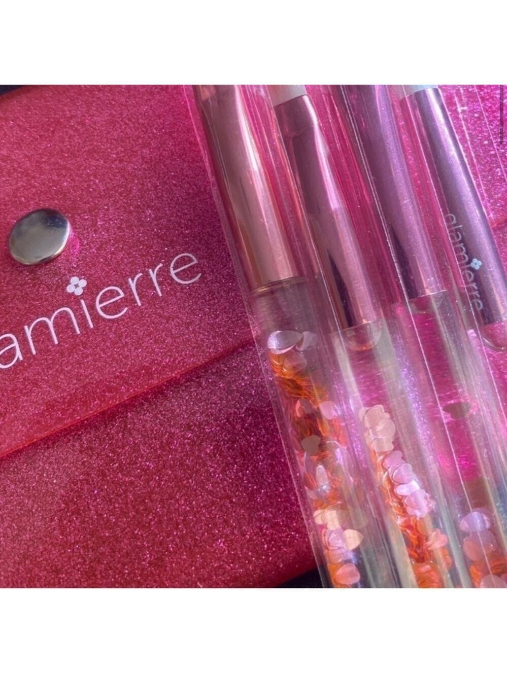 Glamierre Pink Makeup Brush Set of 4 - Picture 4 of 11
